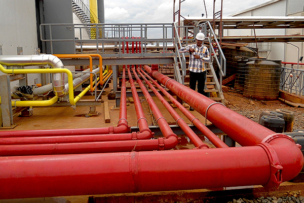 Piping works done by Abe-Tec East Africa Ltd, including, pickling and flushing.